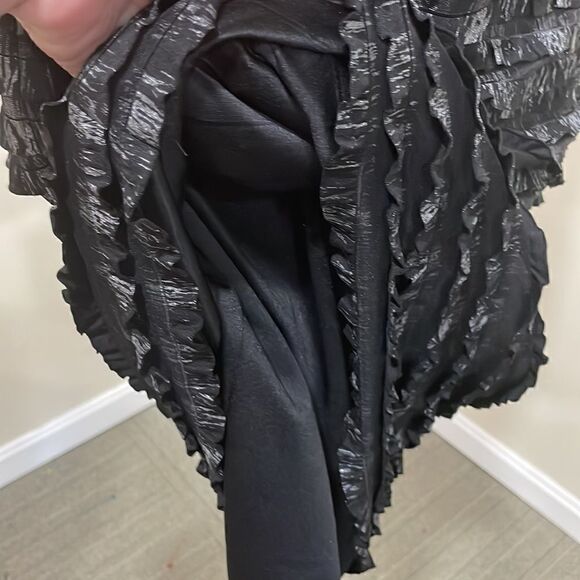 NWOT R&M Richards black and grey sheer layered dress. Size 8 M medium - Picture 7 of 10